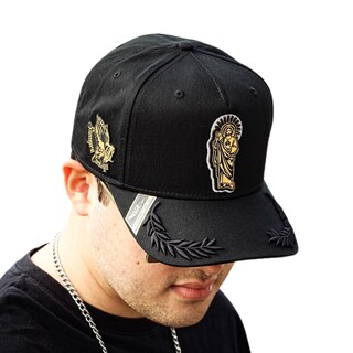 Foto 3 | Gorra Vago Style San Judas Artesanal Negra Visera Curva