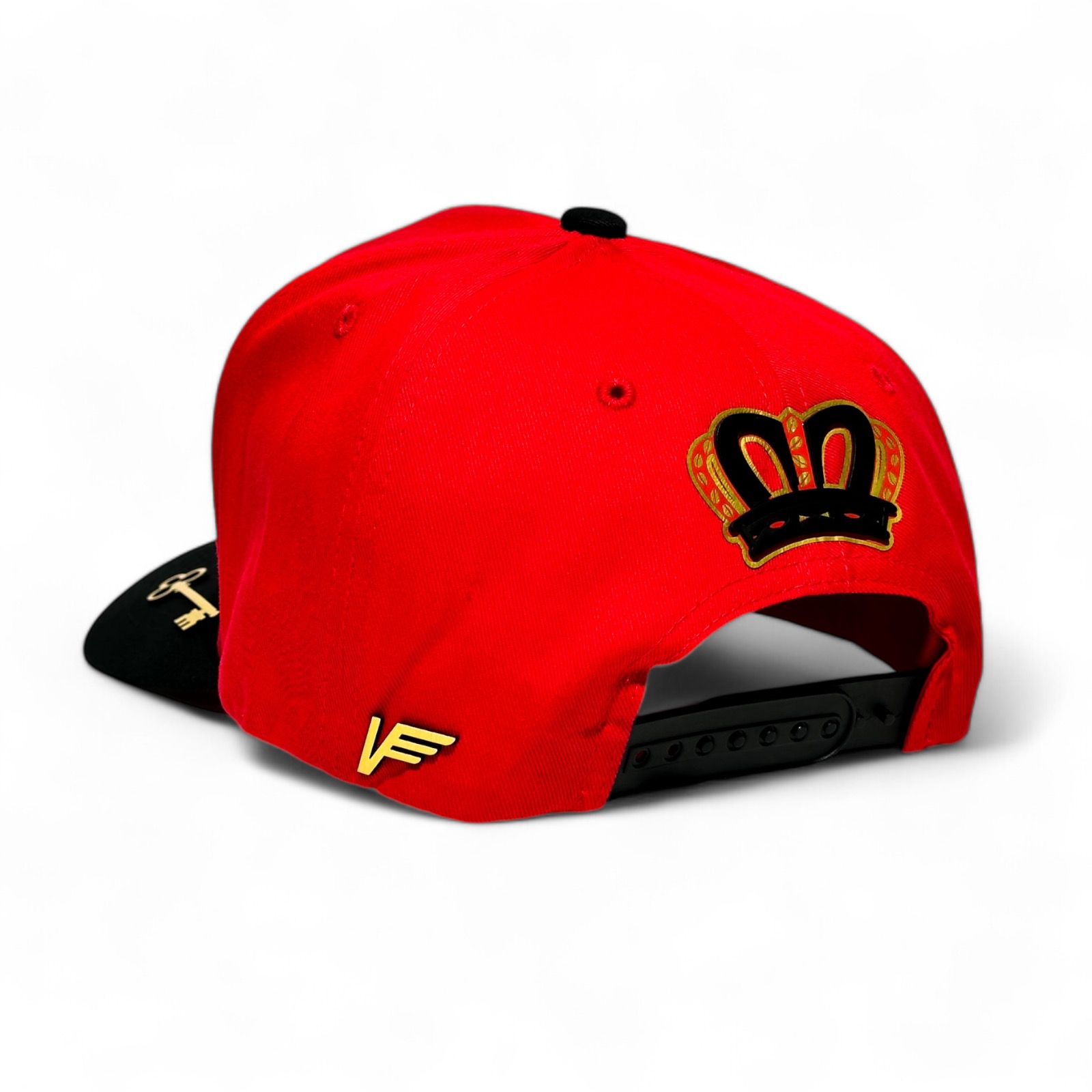 Foto 4 | Vago Style Eleggua Gorra Unica Artesanal Roja Ajustable Con Visera Curva Negra