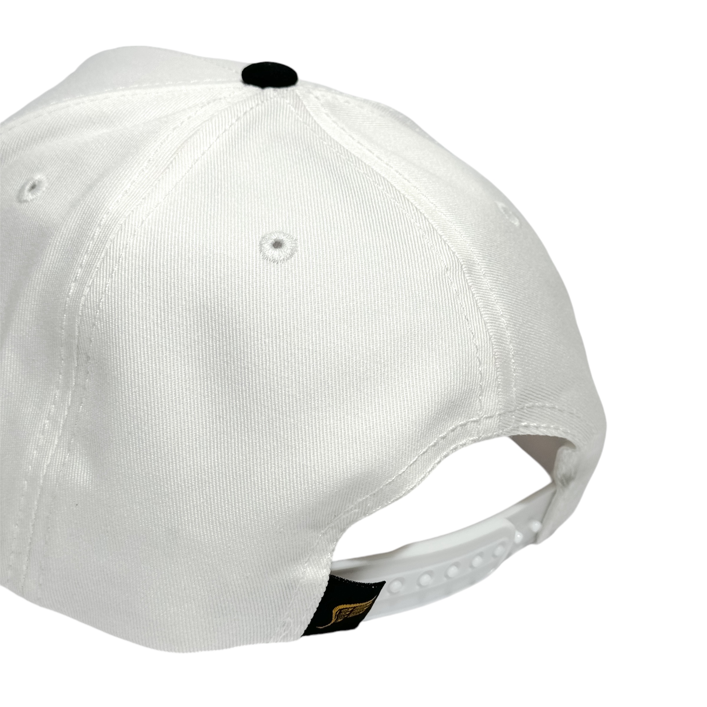 Foto 7 pulgar | Vago Style Como La Flor Gorra Unica Artesanal Blanca Ajustable Con Visera Curva Negra