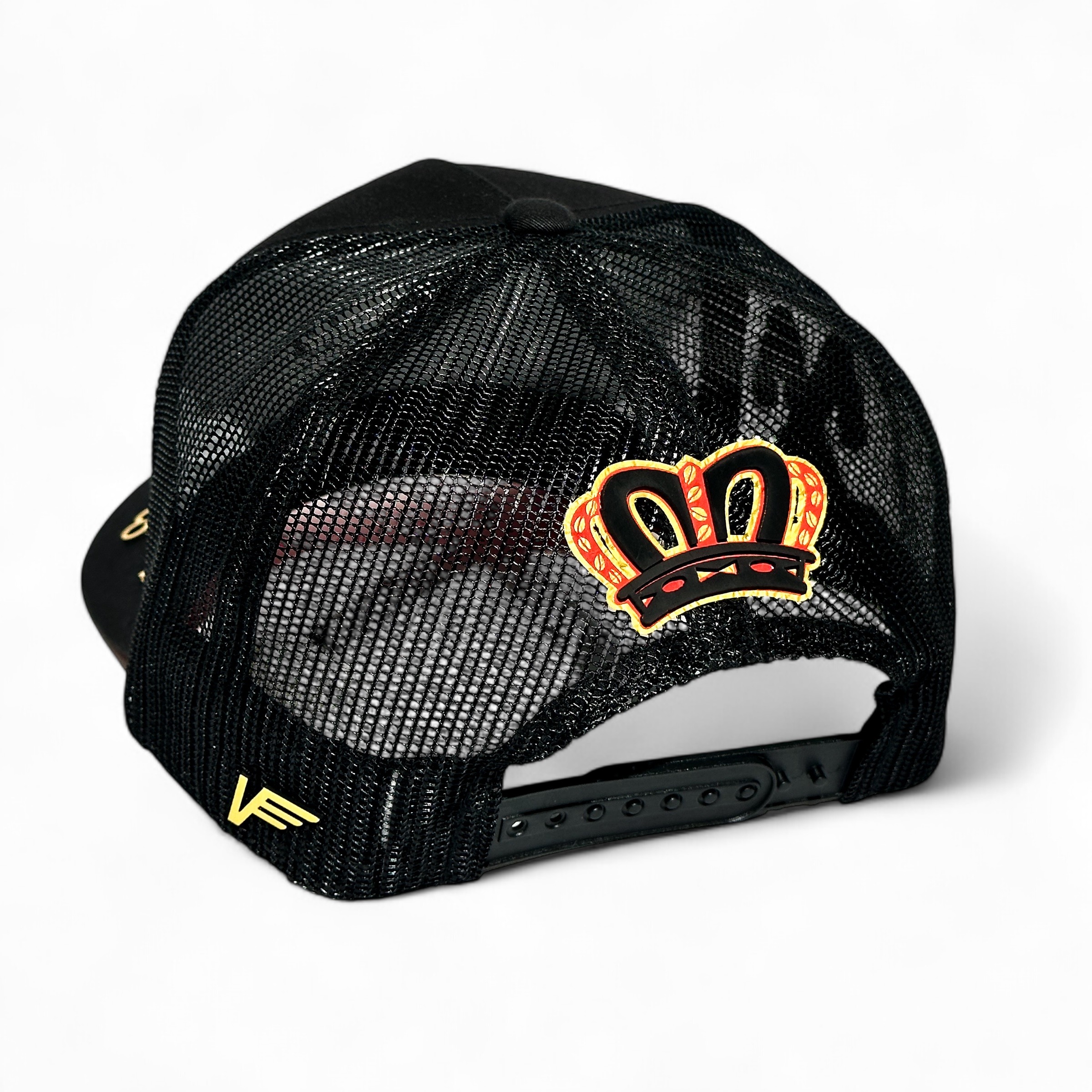 Foto 5 | Vago Style Eleggua Gorra Unica Artesanal Negra Ajustable Con Visera Curva Con Rojo Bajo Visera