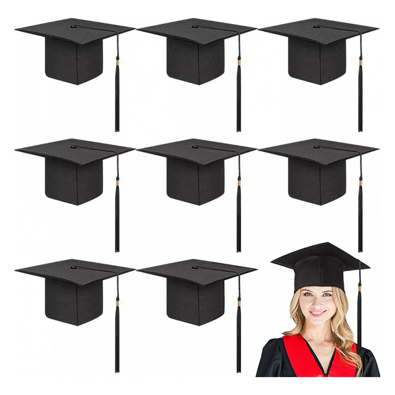 Foto 3 pulgar | Juego De Gorras De Graduación De 8 Piezas Con Borla Ajustable - Venta Internacional.