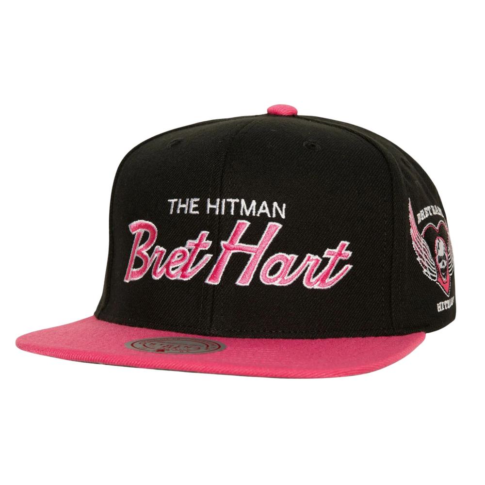 Foto 2 pulgar | Gorra Mitchell & Ness Wwe The Hitman Breat Hart Negro