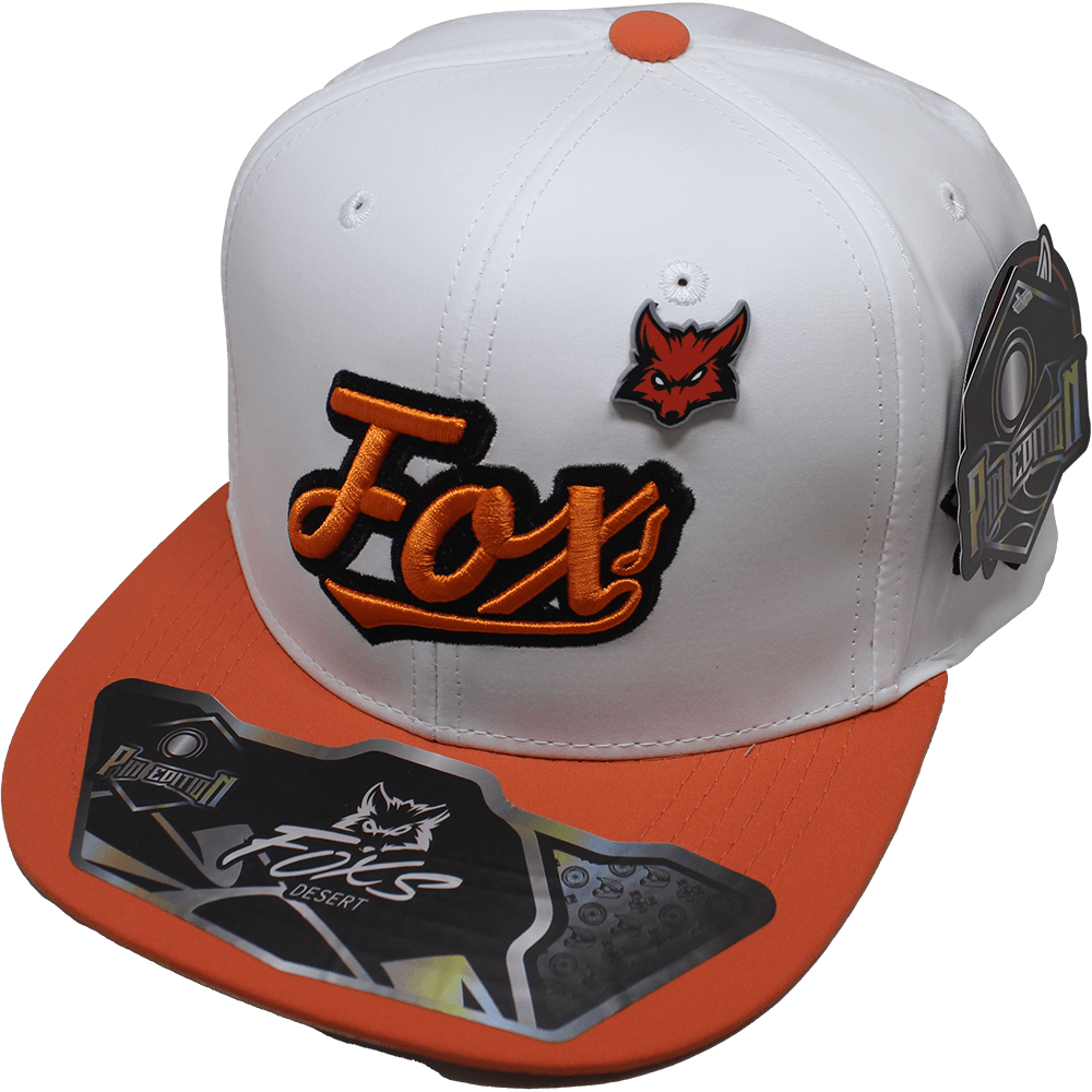 Foto 2 pulgar | Gorra Fox´s Desert Pin Metal 909 Color Blanco/ Naranja