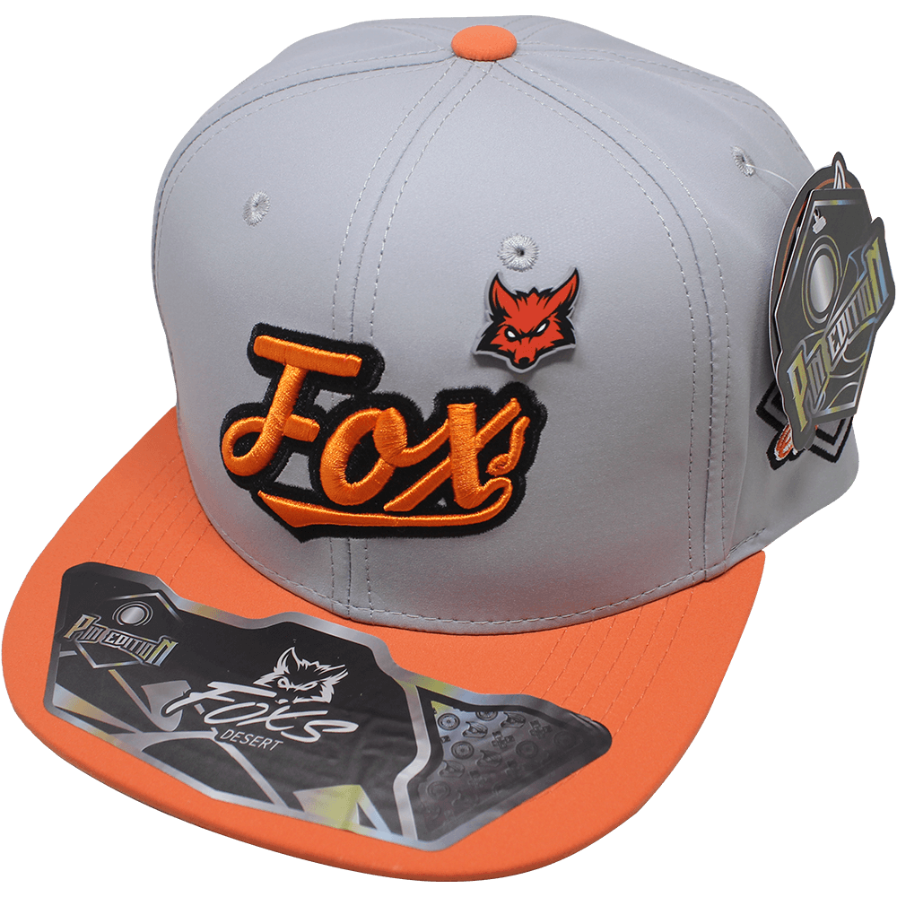 Foto 2 pulgar | Gorra Fox´s Desert Pin Metal 909 Color Gris/ Naranja