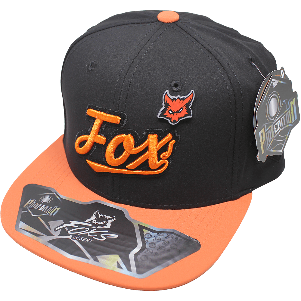 Foto 2 pulgar | Gorra Fox´s Desert Pin Metal 909 Color Negro/ Naranja