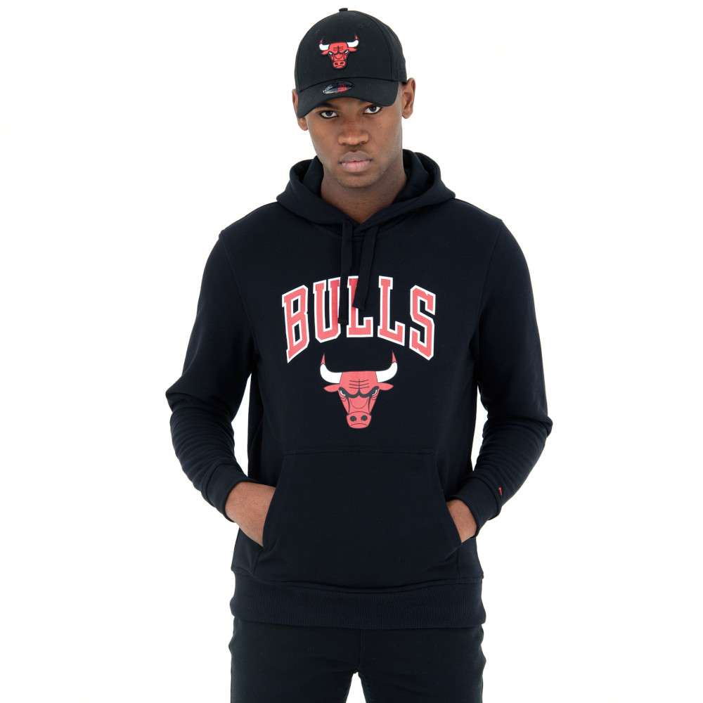 Foto 2 pulgar | New Era Sudadera Chicago Bulls Hoody Basic Nba Para Hombre Color Negro