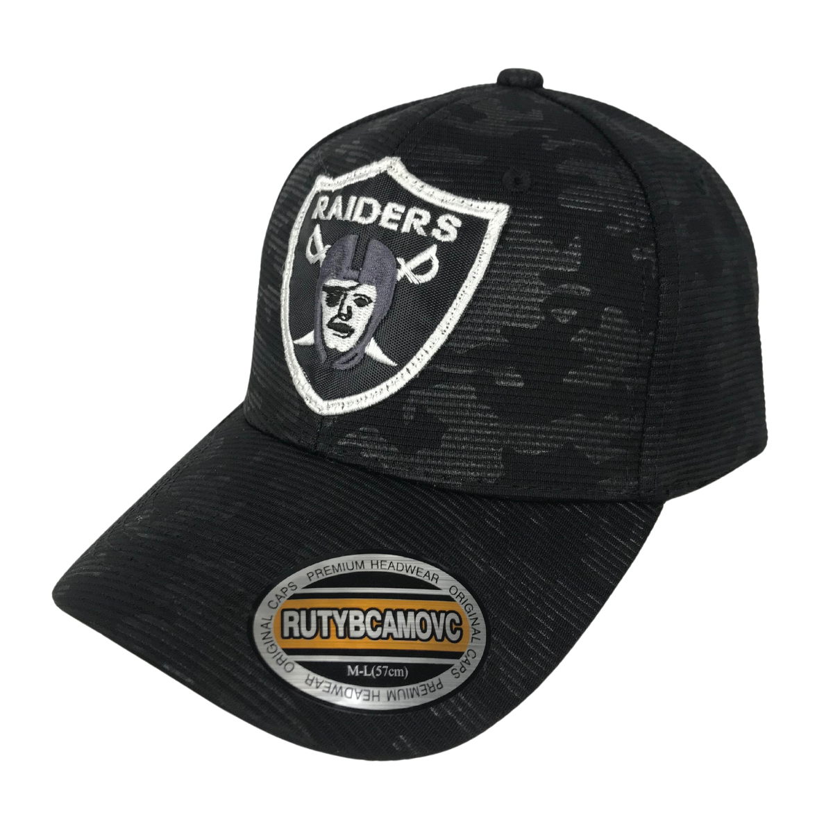 Foto 3 pulgar | Gorra De Fútbol Americano Bordada Económica Negro Las Vegas Raiders