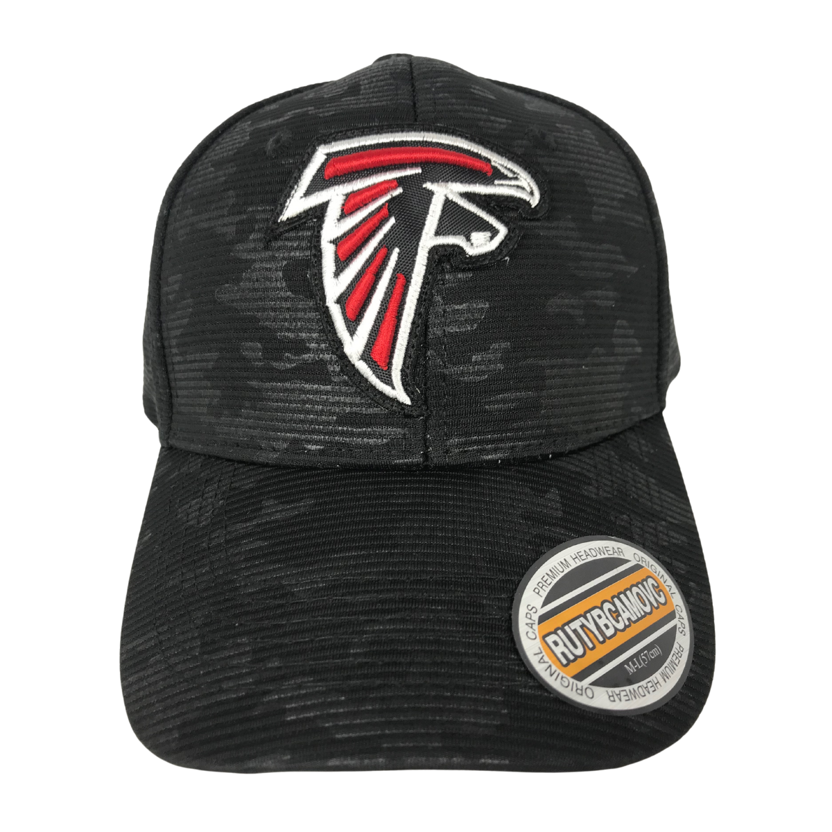 Gorra De Fútbol Americano Bordada Económica Negro Atlanta Falcons