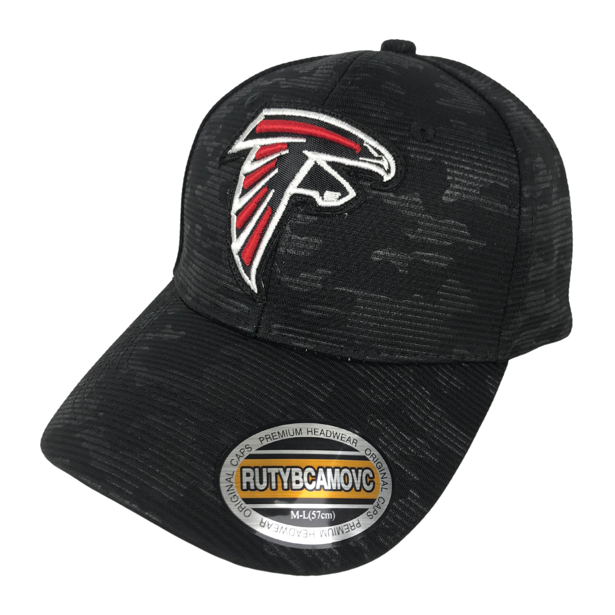 Foto 3 pulgar | Gorra De Fútbol Americano Bordada Económica Negro Atlanta Falcons