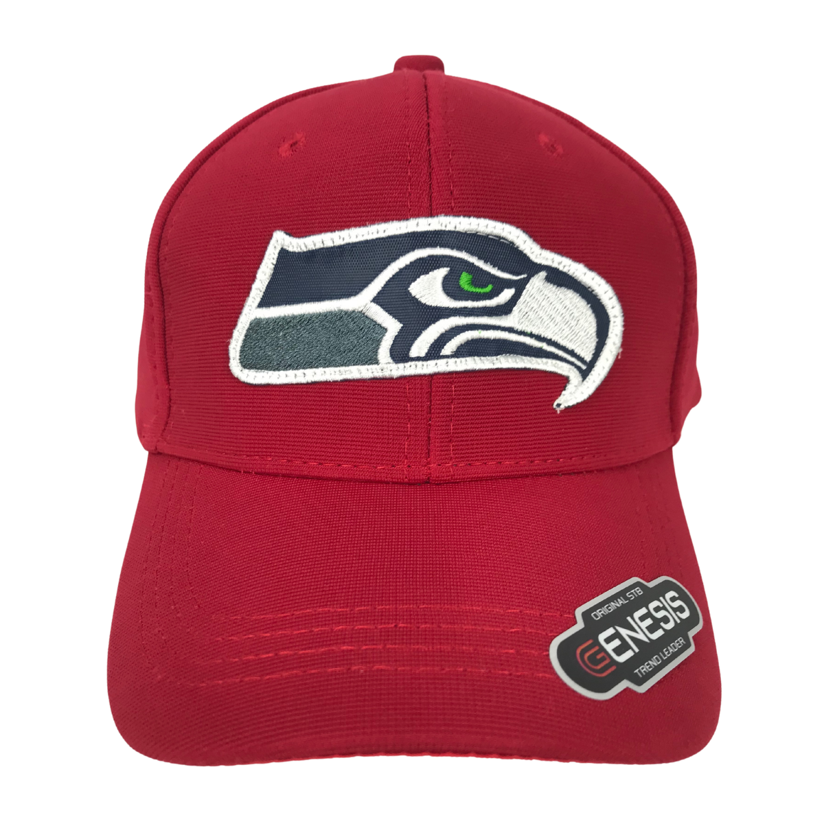 Foto 2 pulgar | Gorra De Fútbol Americano Bordada Económica  Rojo Seattle Seahawks