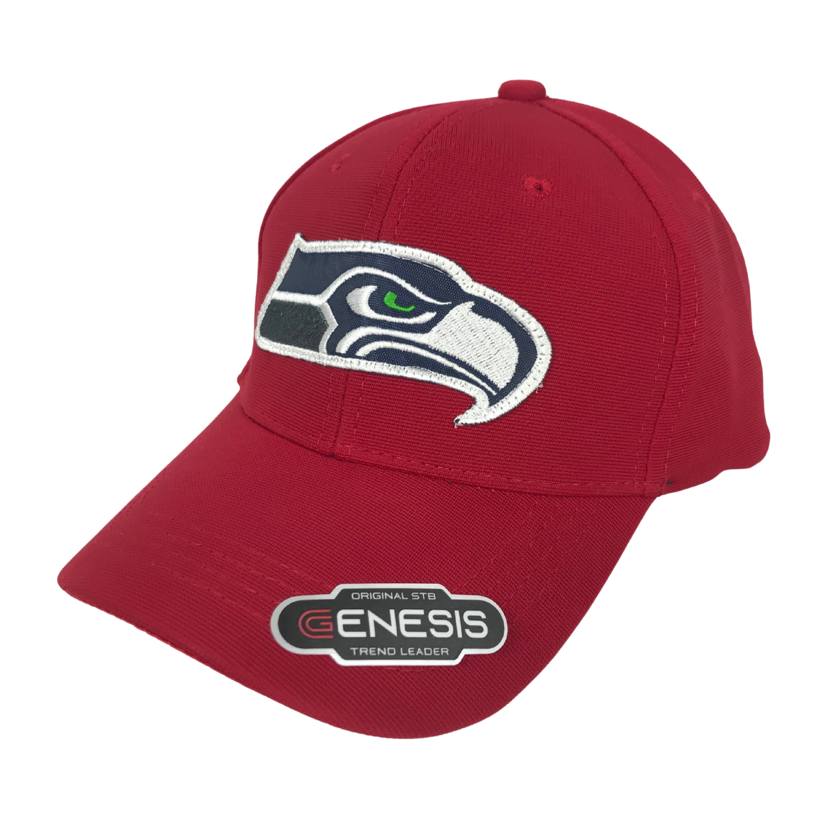 Foto 3 pulgar | Gorra De Fútbol Americano Bordada Económica  Rojo Seattle Seahawks