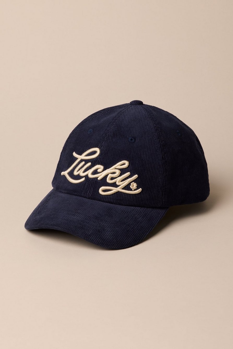 Gorra Lucky Brand De Pana Unisex Azul Marino