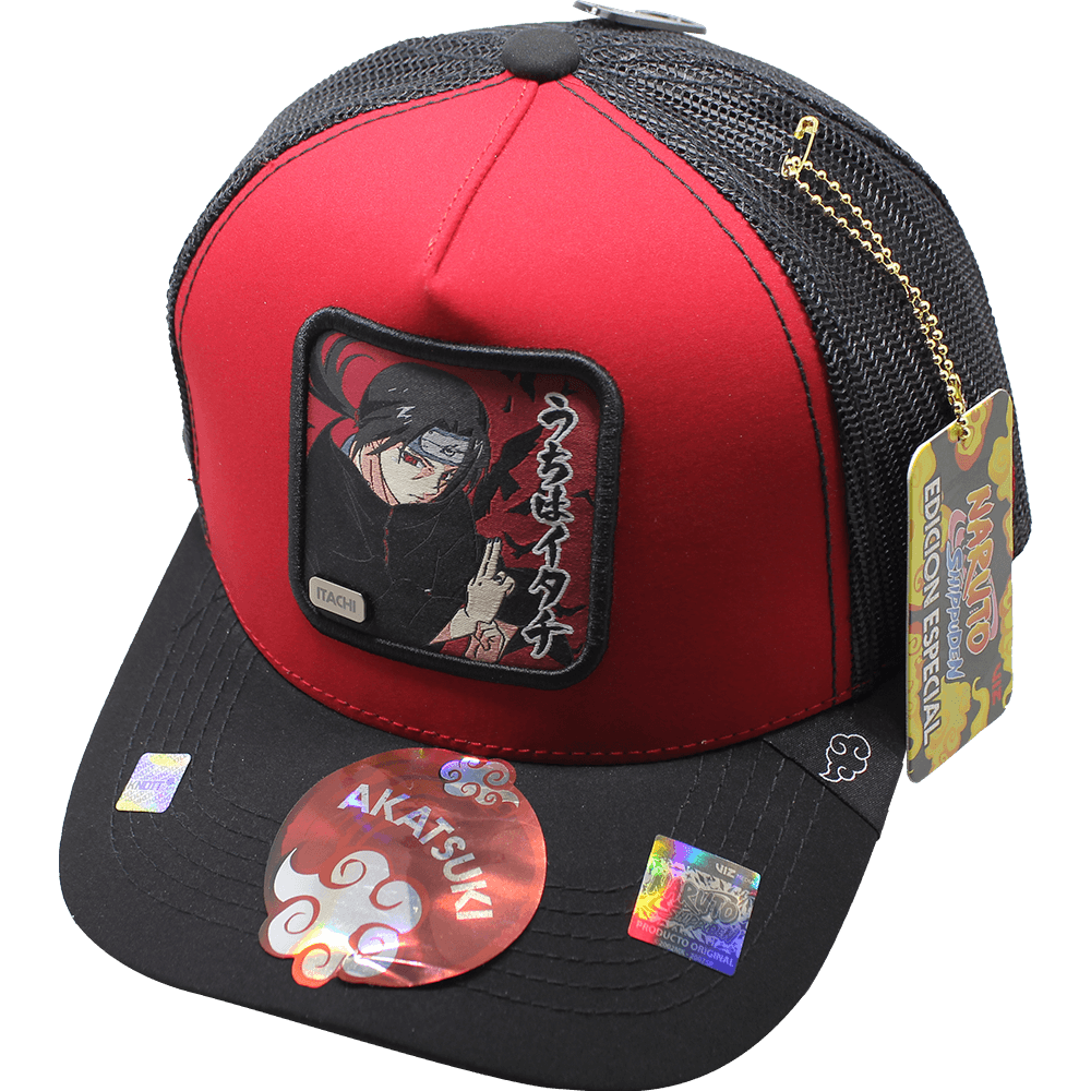 Foto 2 pulgar | Gorra Trucker Itachi Uchiha_63 57 Cm Color Negro/ Rojo