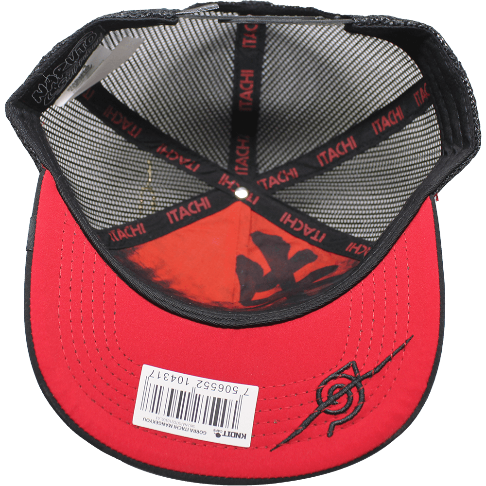 Foto 3 pulgar | Gorra Trucker Itachi Uchiha_63 57 Cm Color Negro/ Rojo