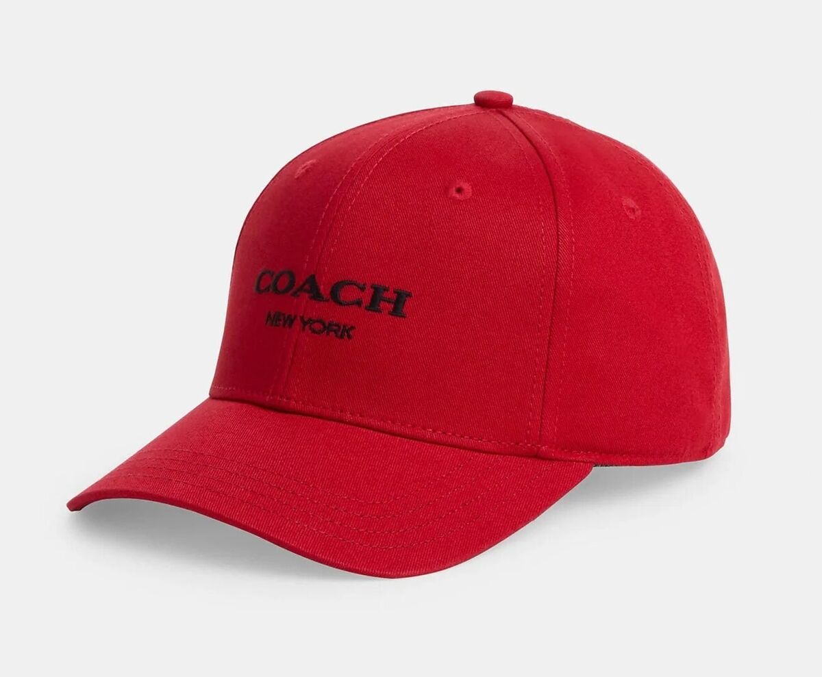 Foto 2 pulgar | Gorra Coach Unisex Roja Casual New York Ajustable