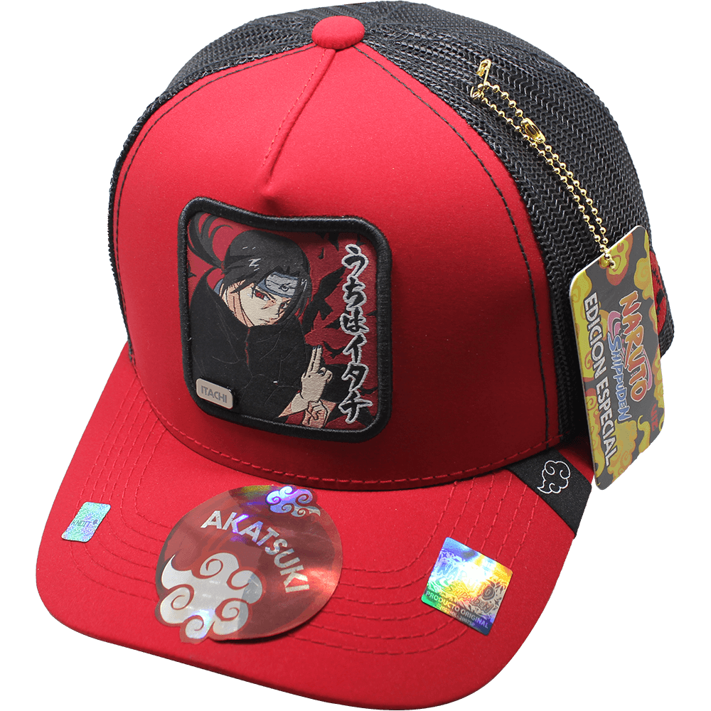 Foto 2 pulgar | Gorra Trucker Itachi Uchiha_63 57 Cm Color Negro/ Rojo