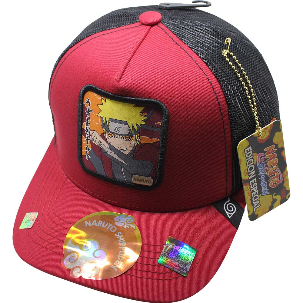 Foto 2 pulgar | Gorra Trucker Naruto Shippuden_62b 57cm Color Rojo/ Negro