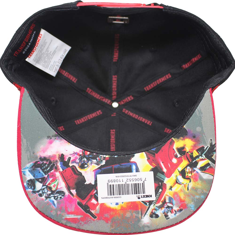 Foto 3 pulgar | Gorra Transformers Autobots_01a 57cm Color Negro/ Rojo