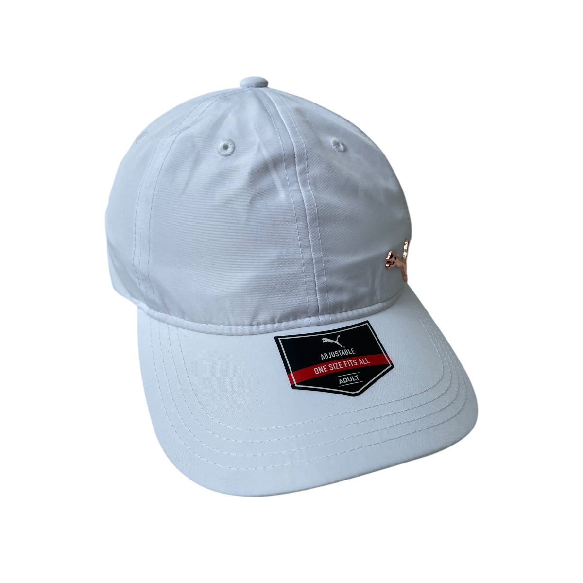 Foto 2 pulgar | Gorra Visera Curva Puma Blanca Logo Dorado