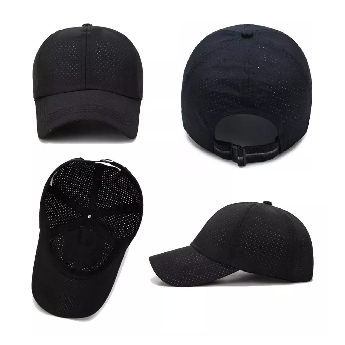 Foto 4 pulgar | Gorra Deportiva Transpirable Eo Safe Imports Esi-17341 Negra