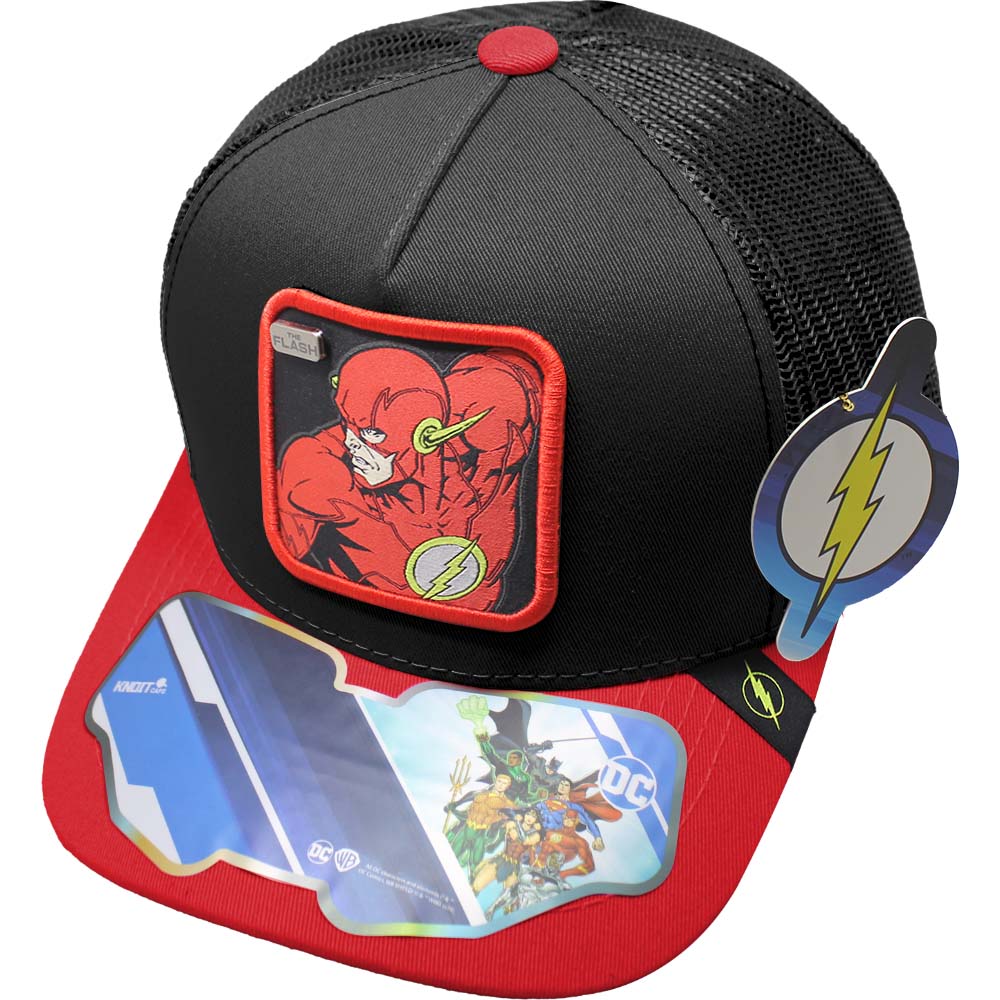 Foto 2 pulgar | Gorra Trucker Flash_10b Color Negro/ Rojo