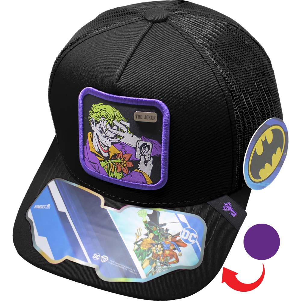 Foto 2 pulgar | Gorra Trucker Joker_14b Color Negro Visera Morada