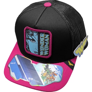 Foto 1 | Gorra Trucker Wonder Woman_15a Color Negro/ Rosa
