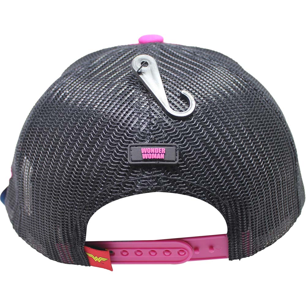 Foto 3 pulgar | Gorra Trucker Wonder Woman_15a Color Negro/ Rosa