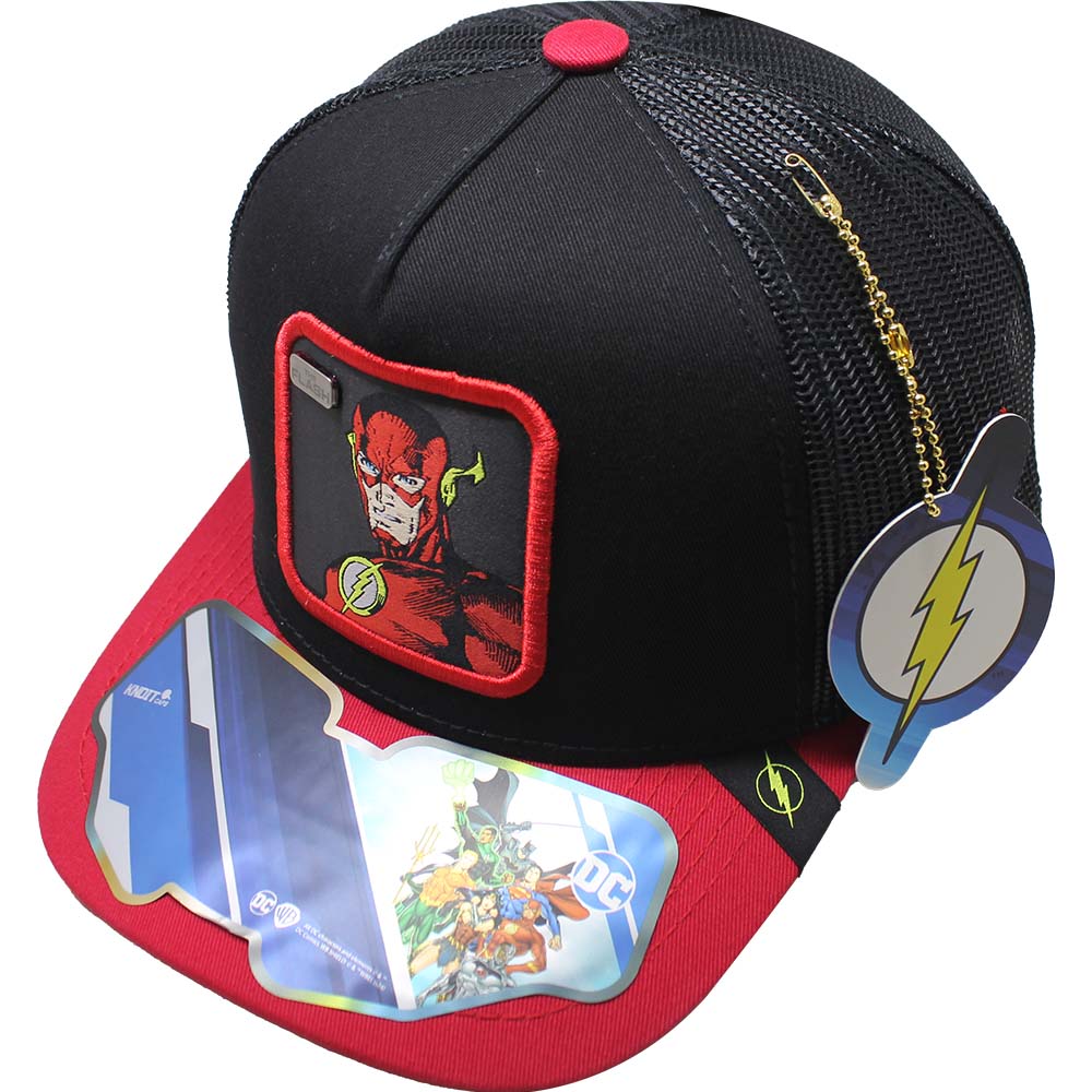 Foto 2 pulgar | Gorra Trucker Flash_12b Color Negro/ Rojo