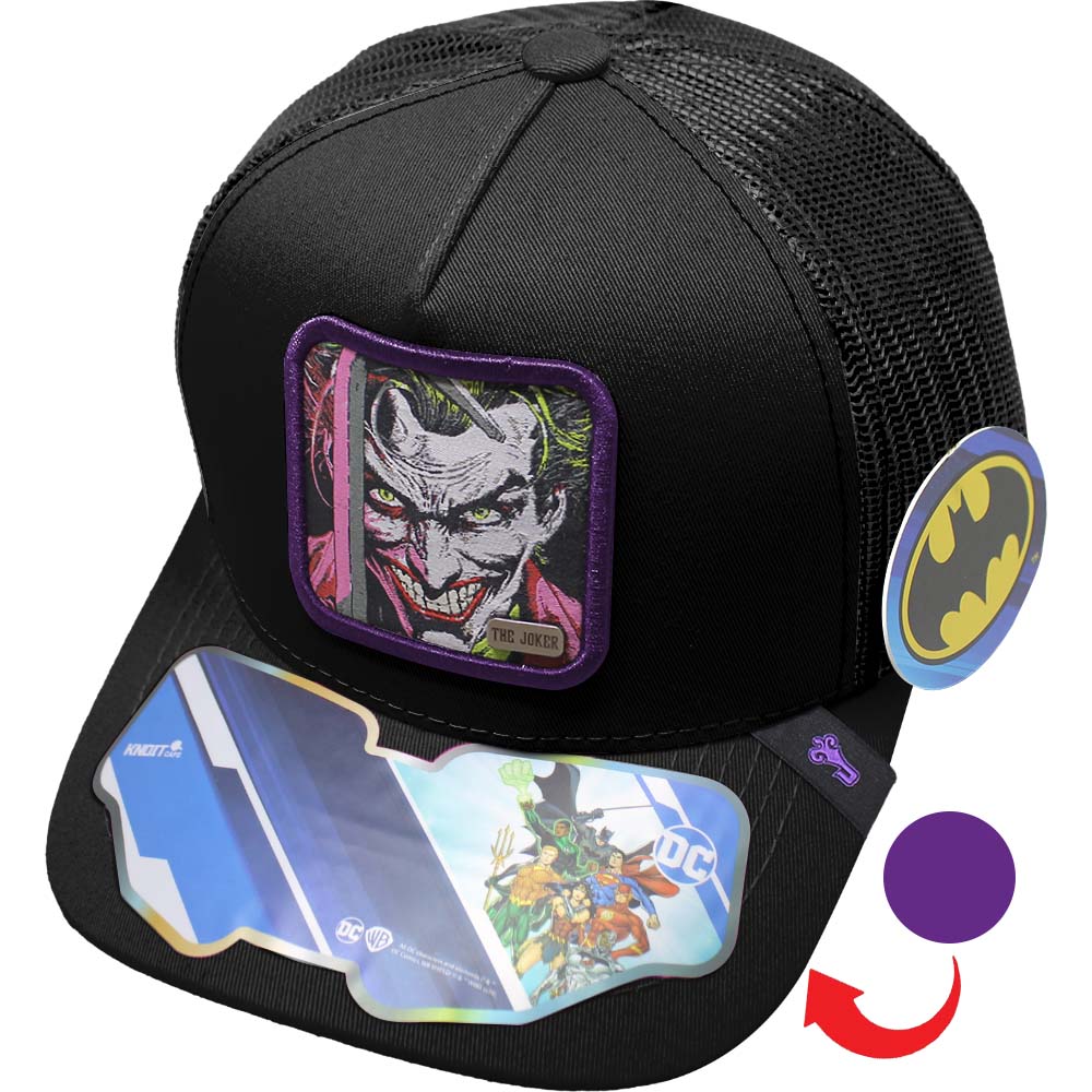 Foto 2 pulgar | Gorra Trucker Joker_13c Color Negro Visera Morada