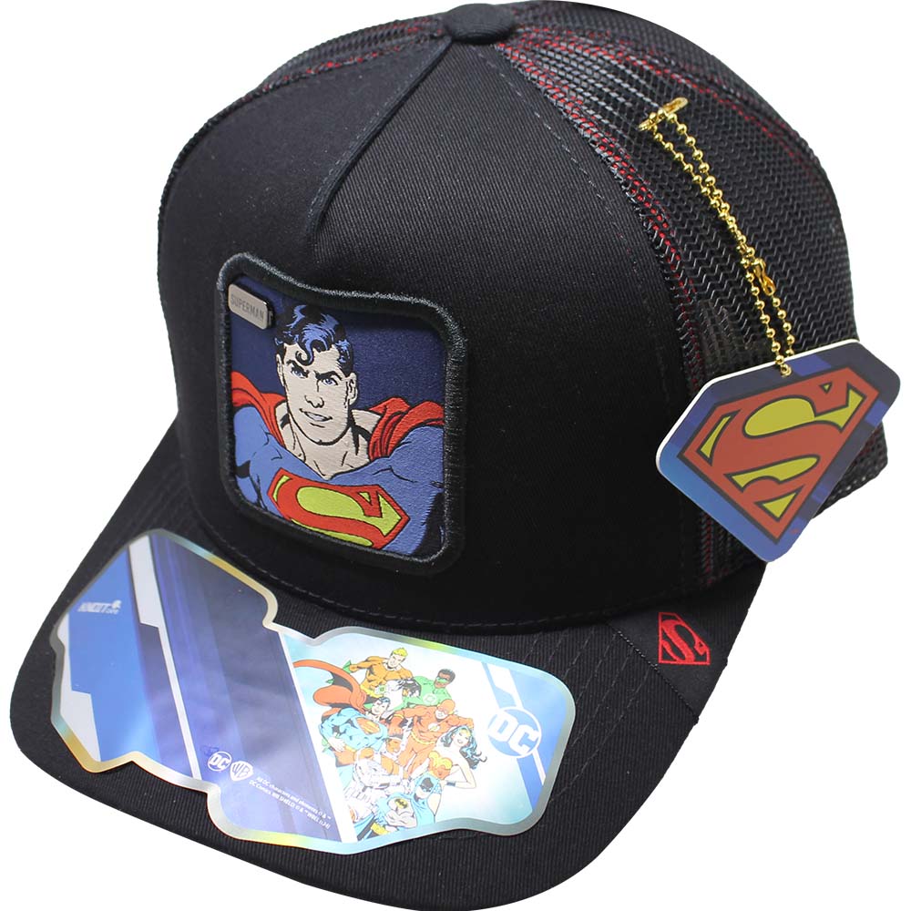 Foto 2 pulgar | Gorra Trucker Superman_08b Color Negro