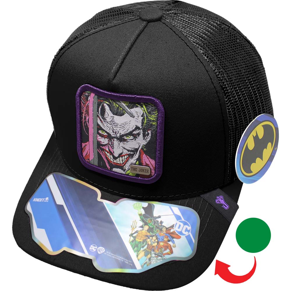 Foto 2 pulgar | Gorra Trucker Joker_13b Color Negro Visera Verde