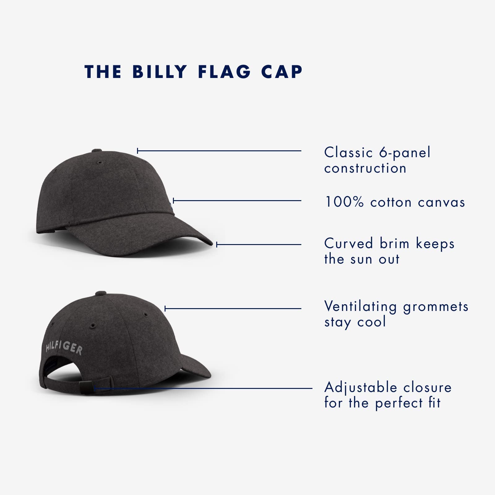 Foto 5 pulgar | Gorra De Béisbol Tommy Hilfiger Billy Para Hombre En Algodón - Venta Internacional.