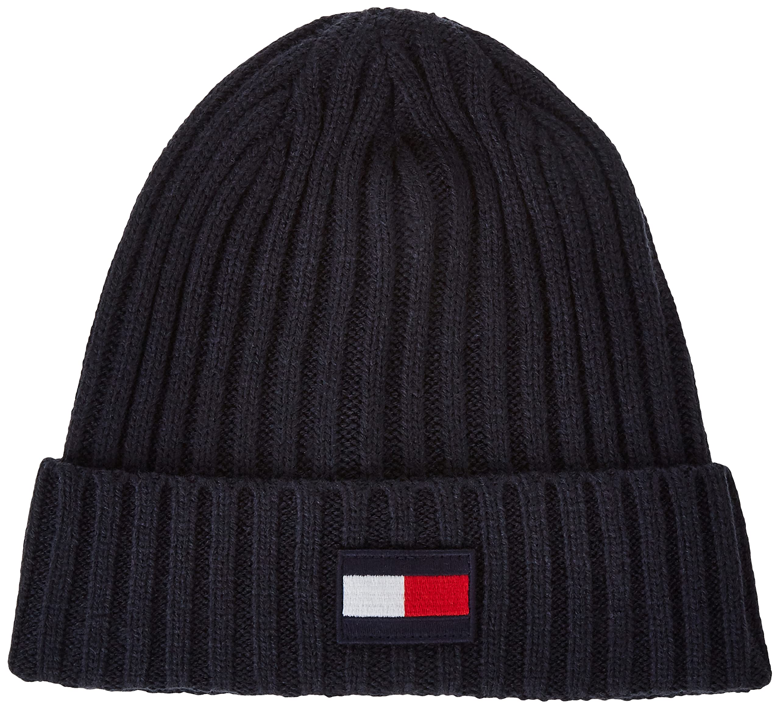 Foto 2 pulgar | Gorro De Tommy Hilfiger Con Estampado Acanalado Con La Bandera Azul Para Hombre - Venta Internacional.