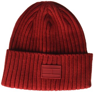 Foto 1 | Gorro Tommy Hilfiger Con Puño Acanalado Para Hombre, Color Rojo - Venta Internacional.
