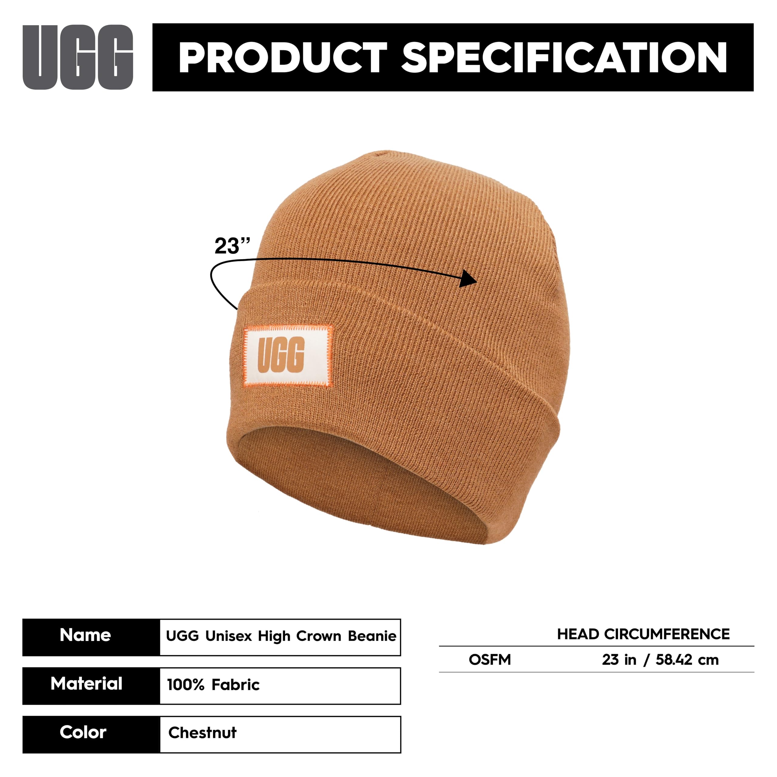 Foto 7 pulgar | Gorro Ugg Para Hombre, Corona Alta, Castaño, Poliéster, Nailon Y Acrílico - Venta Internacional.