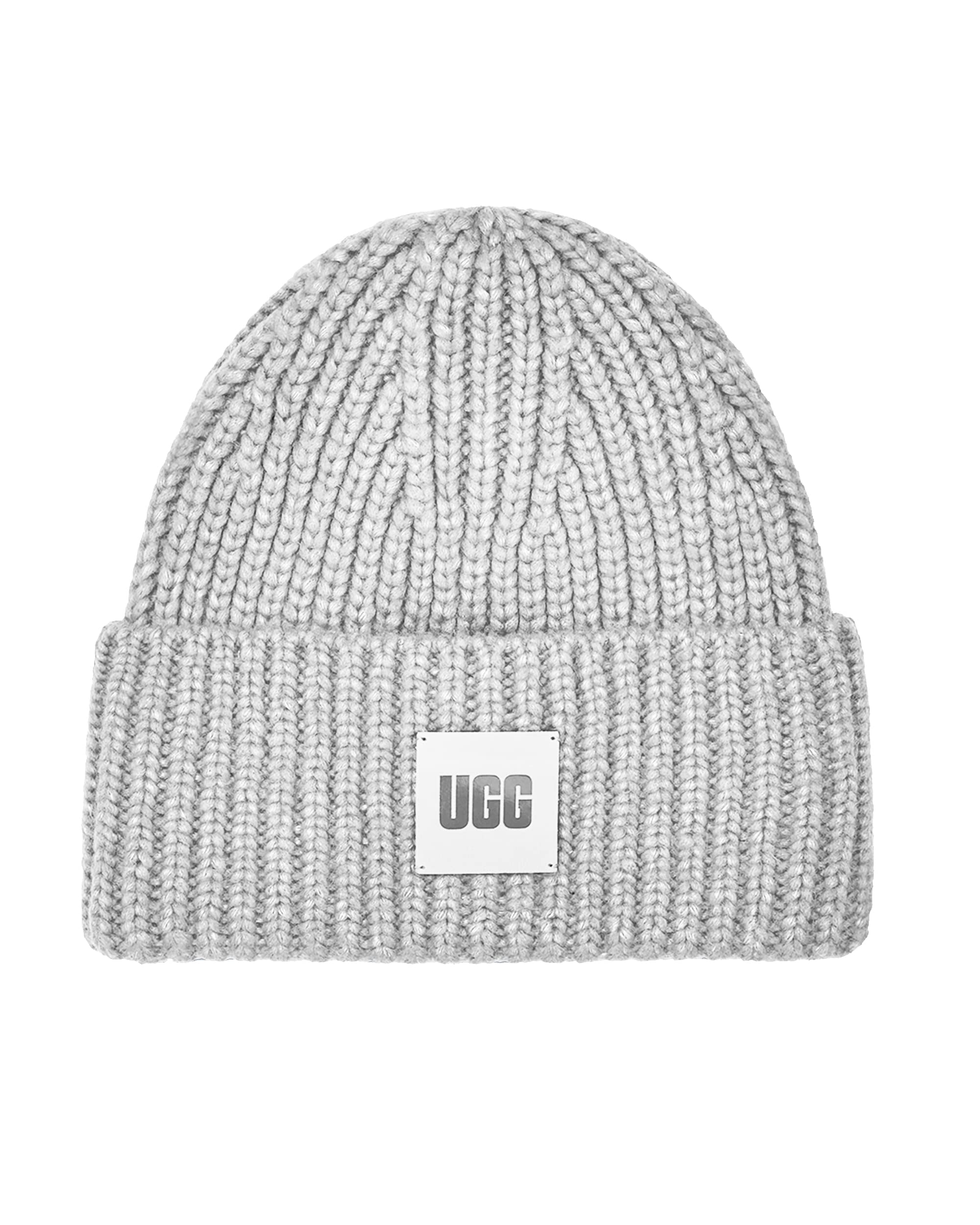 Foto 2 pulgar | Gorro Ugg Para Hombre, Acanalado Grueso, Mezcla De Lana Gris Claro - Venta Internacional.