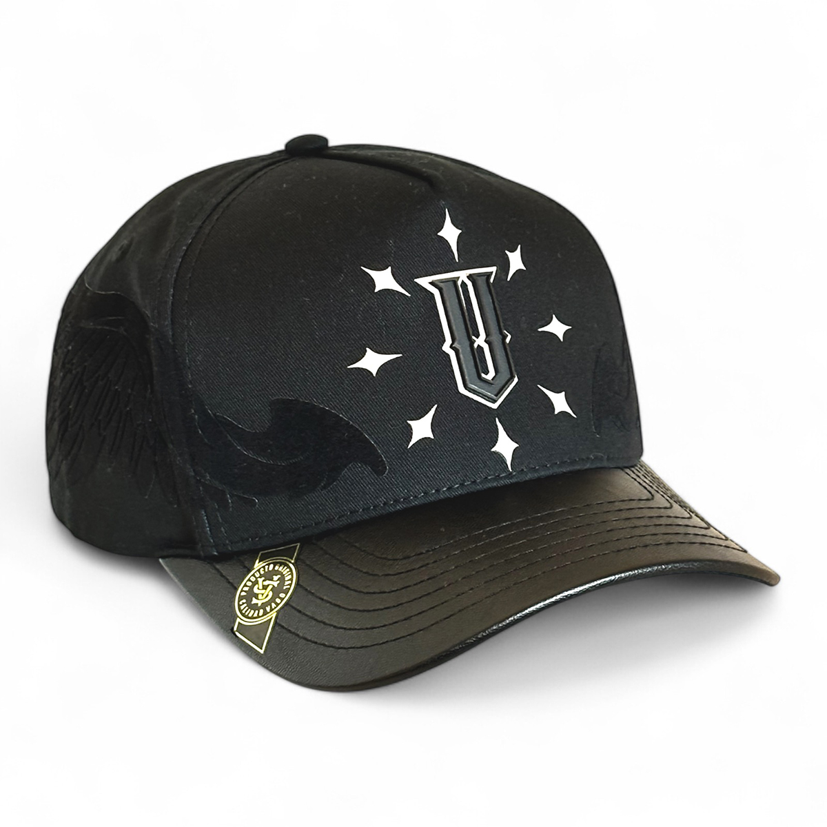 Vago Style Gorra Black Angels Negra Ajustable De Moda Con Visera Curva