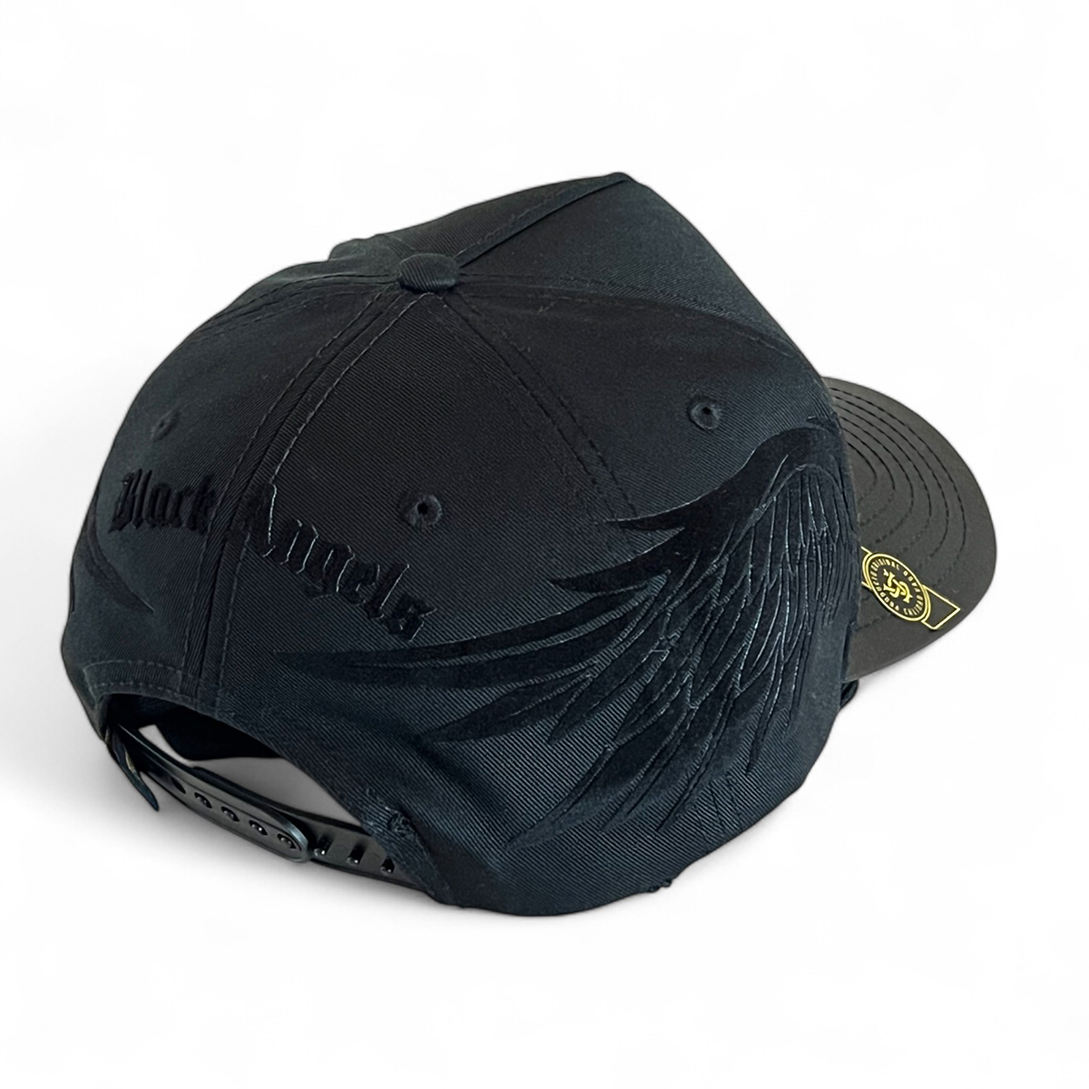 Foto 6 pulgar | Vago Style Gorra Black Angels Negra Ajustable De Moda Con Visera Curva