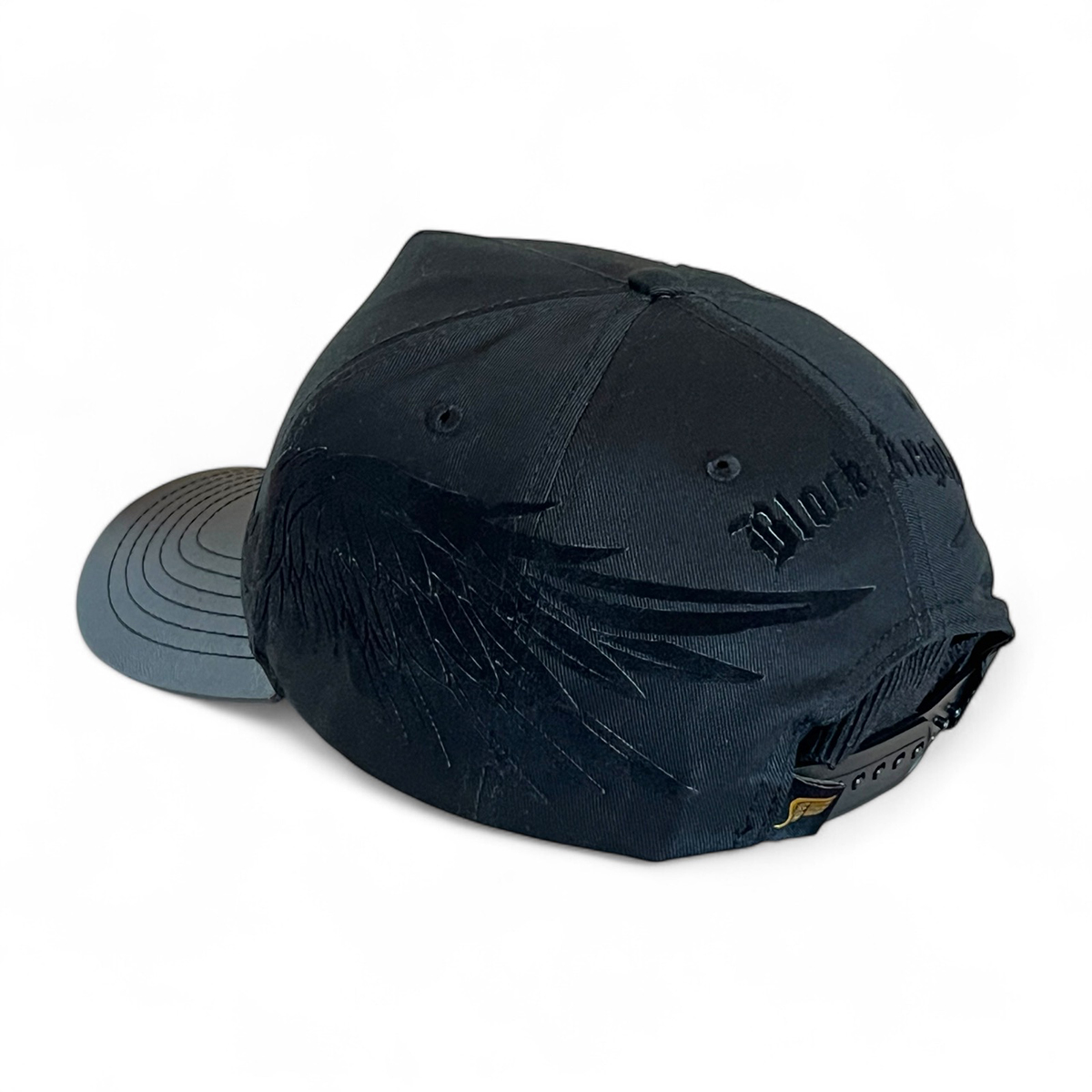 Foto 7 pulgar | Vago Style Gorra Black Angels Negra Ajustable De Moda Con Visera Curva