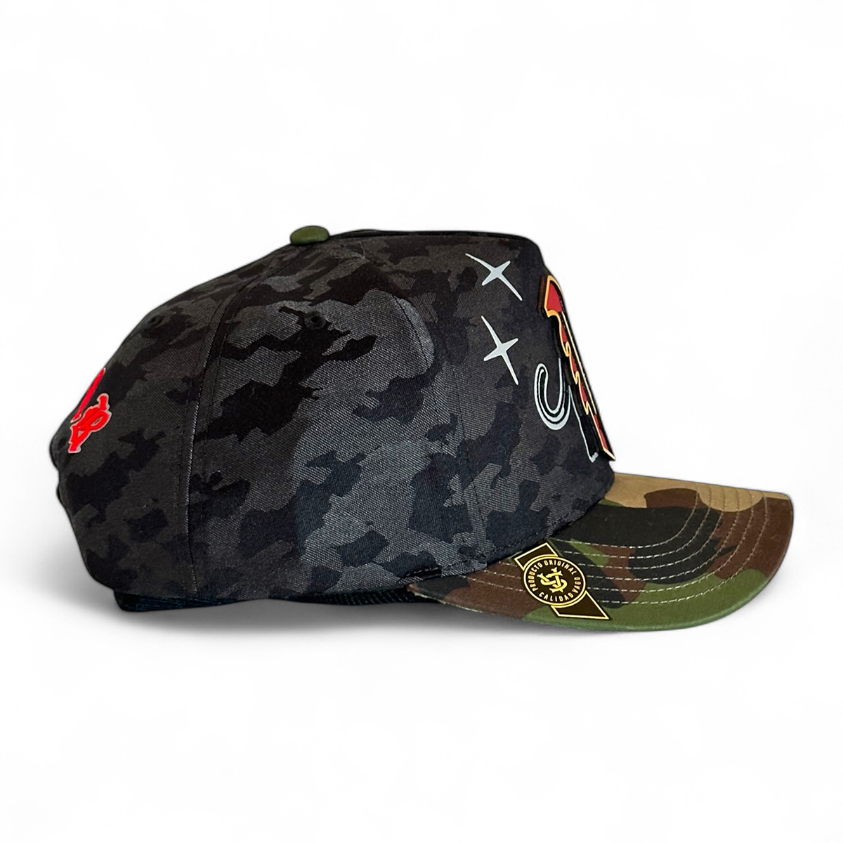 Foto 5 pulgar | Vago Style Gorra No Fear Camuflaje Ajustable Con Visera Verde Exclusiva