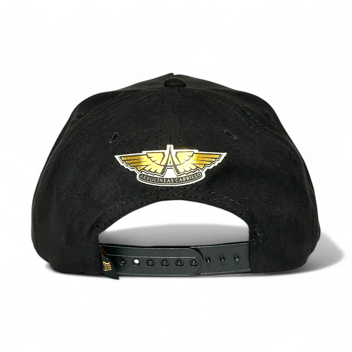 Foto 7 pulgar | Vagostyle Gorra Amado Carrillo Snapback Negra Gamuza Placa Dorada Exclusiva