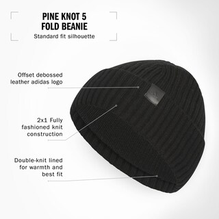 Foto 2 | Gorro Adidas Pine Knot Para Hombre, Corte Estándar, Acrílico, Negro - Venta Internacional.