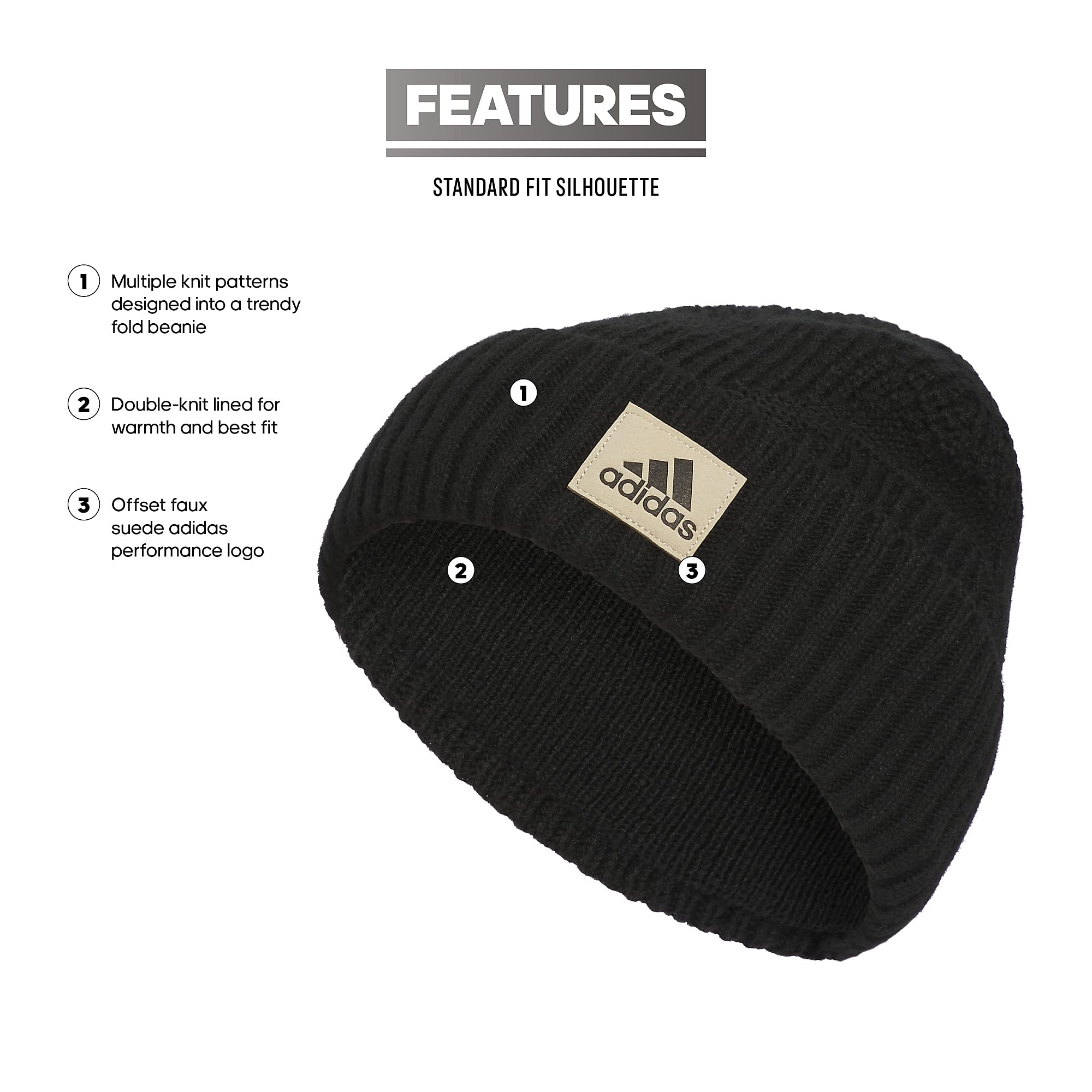Foto 3 pulgar | Gorro Adidas Pine Knot Para Hombre En Negro - Venta Internacional.
