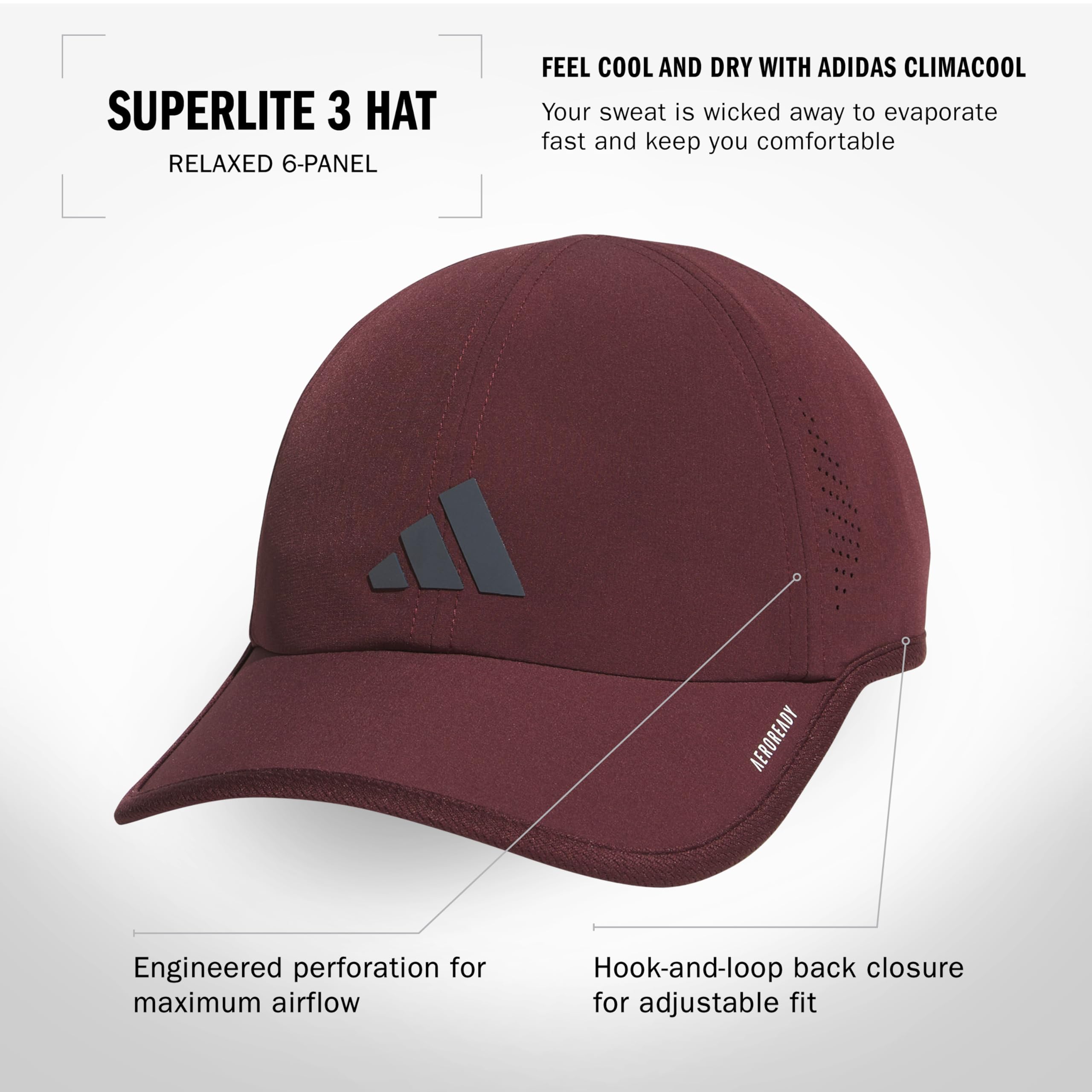 Foto 3 pulgar | Gorra Adidas Superlite Athletic Performance Para Hombre, Color Rojo Aurora - Venta Internacional.