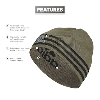 Foto 2 | Gorro Adidas Reversible Skully Para Hombre, Color Verde Oliva - Venta Internacional.