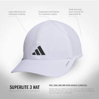 Foto 2 | Gorra Adidas Superlite Athletic Performance Workout Blanca - Venta Internacional.