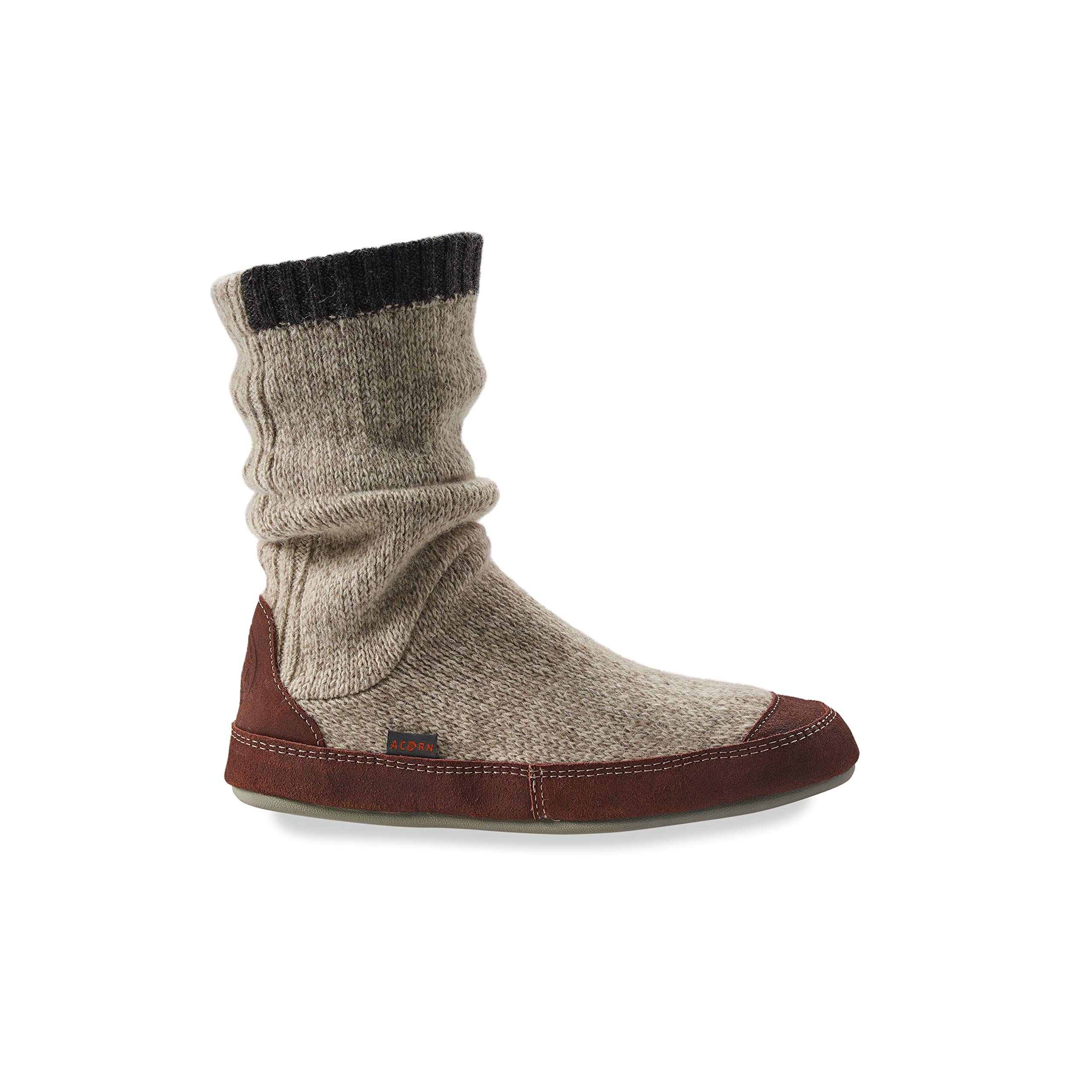 Slouch Boot Slipper Acorn Para Hombre, Lana De Trapo Gris, Talla L - Venta Internacional.