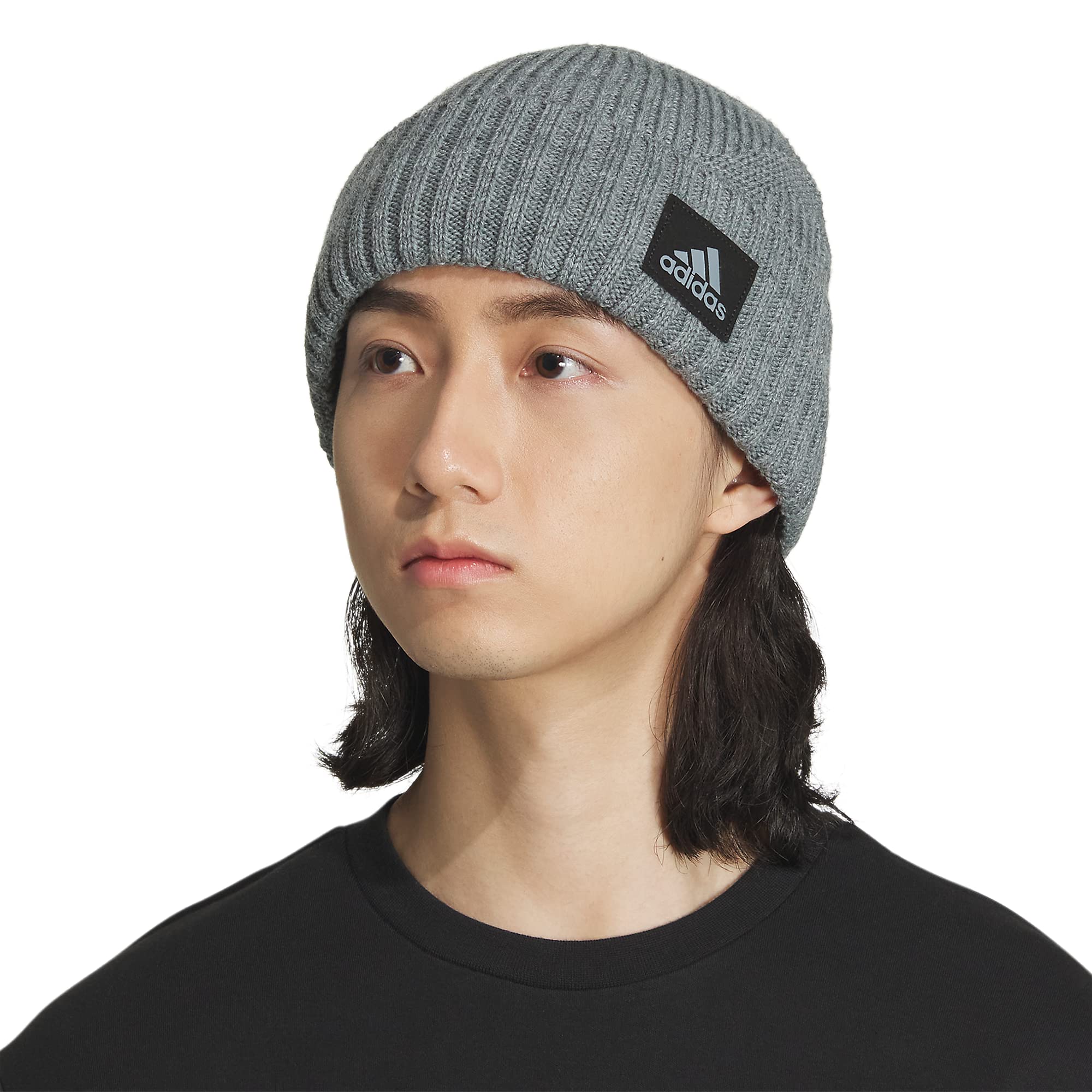 Foto 6 pulgar | Gorro Adidas Pine Knot Para Hombre En Color Gris Jaspeado Y Negro - Venta Internacional.