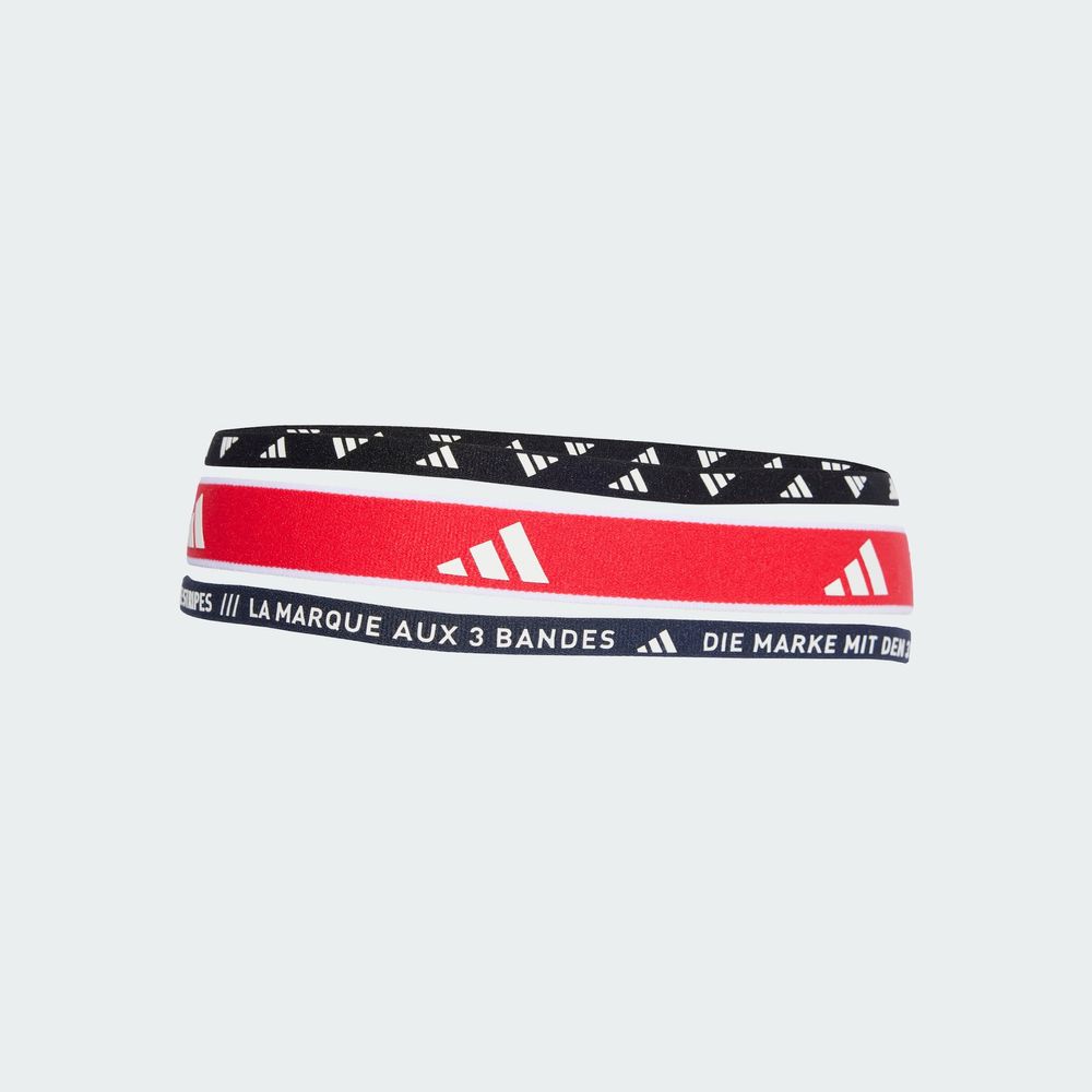 Foto 2 | Bandas De Entrenamiento Para Cabeza Paquete De 3 Adidas Rojo Unisex